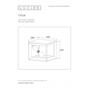 Схема с размерами Lucide 73102/01/15