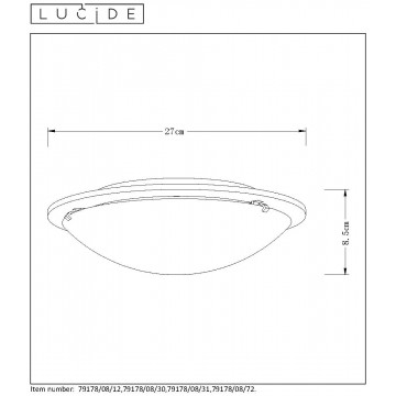 Схема с размерами Lucide 79178/08/12