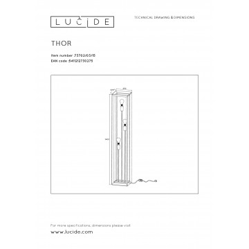 Схема с размерами Lucide 73702/03/15