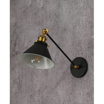 Бра с регулировкой направления света Lumina Deco Gubi LDW B016-1 BK, 1xE27x40W - миниатюра 2