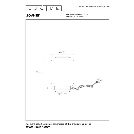 Схема с размерами Lucide 45594/01/65