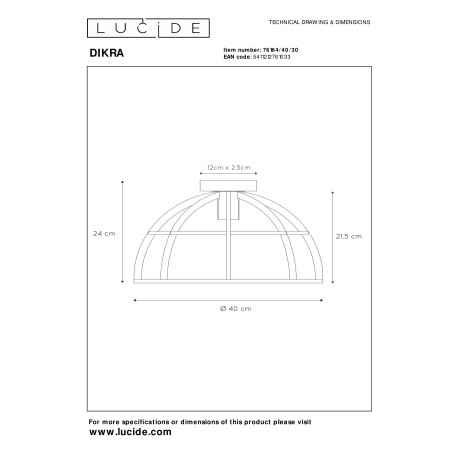 Схема с размерами Lucide 76164/40/30