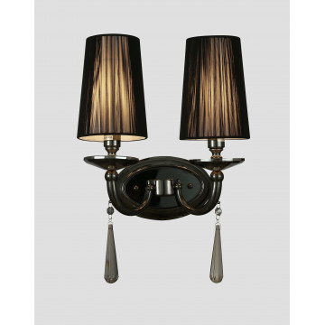 Настенный светильник Lumina Deco Fabione LDW 1200-2W BK, 2xE14x40W - миниатюра 2