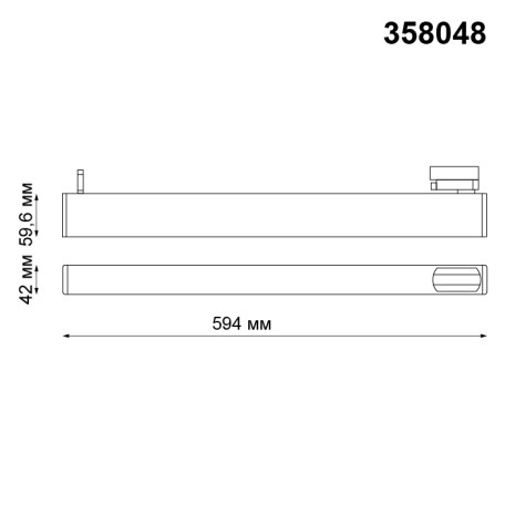 Схема с размерами Novotech 358048