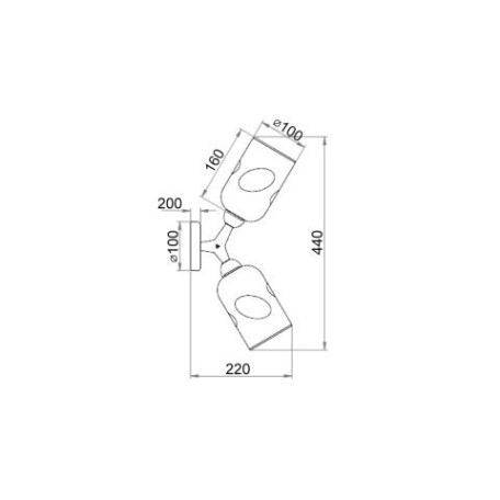 Схема с размерами Vele Luce VL2194W02