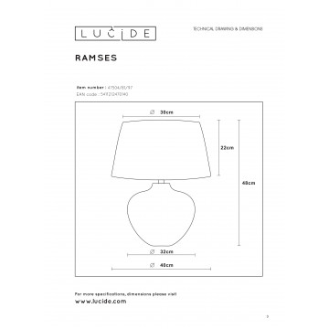 Схема с размерами Lucide 47504/81/97