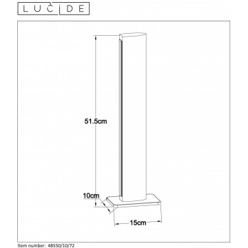 Схема с размерами Lucide 48550/10/72