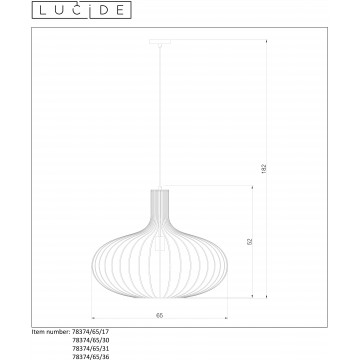 Схема с размерами Lucide 78374/65/36