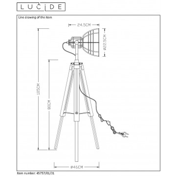 Схема с размерами Lucide 45757/01/31