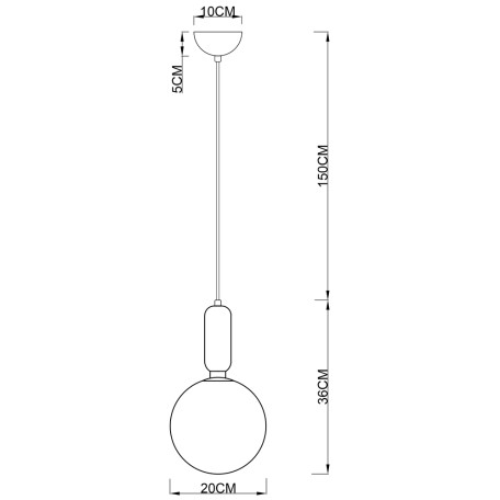 Схема с размерами Arte Lamp A3320SP-1PB