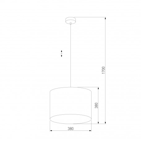 Схема с размерами TK Lighting 6172 Tercino Blue