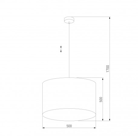 Схема с размерами TK Lighting 6173 Tercino Blue