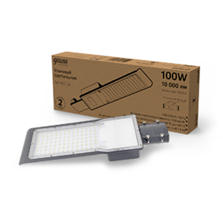 Светодиодный светильник Gauss Avenue 629534100, IP65, LED 100W 3000K 10000lm CRI>80