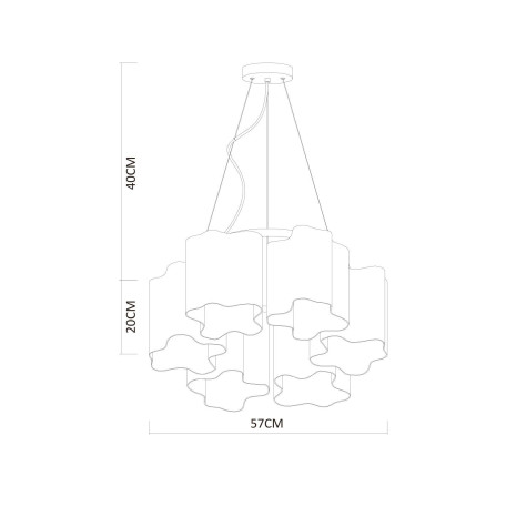 Схема с размерами Arte Lamp A3479SP-6CC