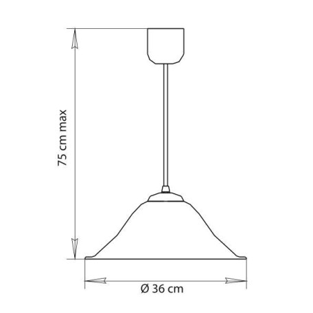 Схема с размерами Arte Lamp A3421SP-1WH