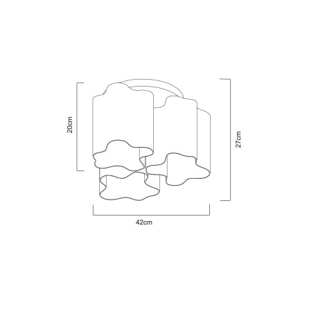Схема с размерами Arte Lamp A3479PL-3CC