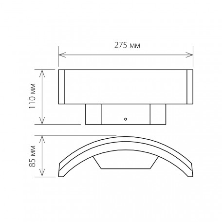 Схема с размерами Elektrostandard a035817