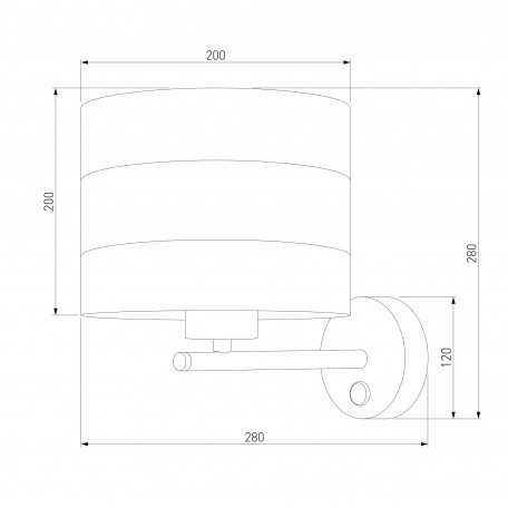 Схема с размерами TK Lighting 3210 Tago Black