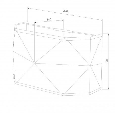 Схема с размерами TK Lighting 3315 Kantoor White