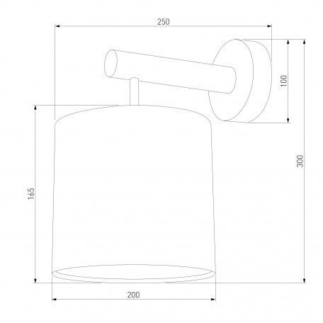 Схема с размерами TK Lighting 4108 Deva White