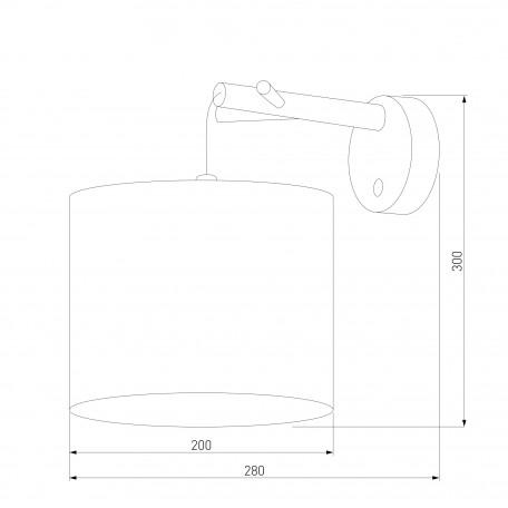 Схема с размерами TK Lighting 6552 Albero White