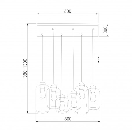 Схема с размерами TK Lighting 3176 Marco Brown