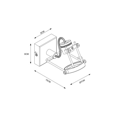 Схема с размерами Arte Lamp A4300AP-1AB