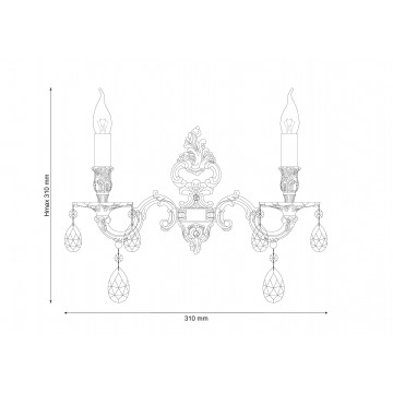 Схема с размерами Lucia Tucci BARLETTA W1730.2 cream white