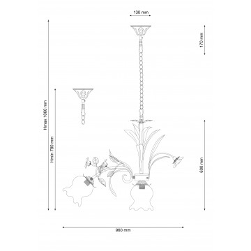 Схема с размерами Lucia Tucci Fiori di rose 184.8.1