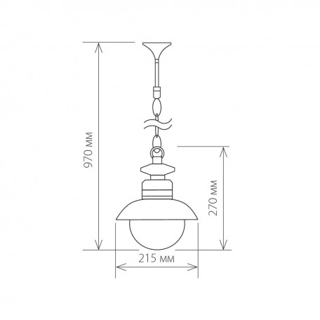 Схема с размерами Elektrostandard a038483