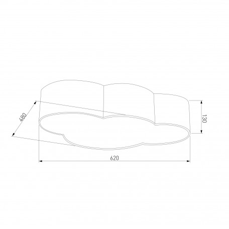 Схема с размерами TK Lighting 1534 Cloud