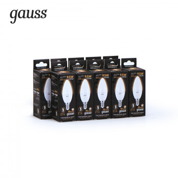 Светодиодная лампа Gauss 103101110 свеча E14 9,5W, 3000K (теплый) CRI>90 150-265V, гарантия 5 лет - миниатюра 3