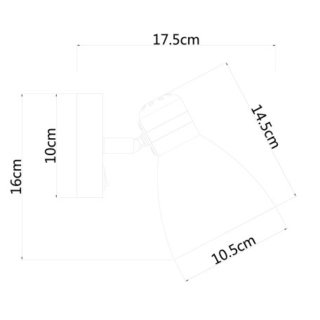 Схема с размерами Arte Lamp A5049AP-1BK