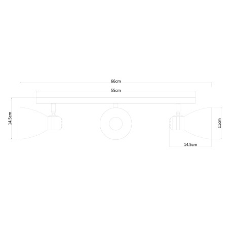 Схема с размерами Arte Lamp A5049PL-3WH