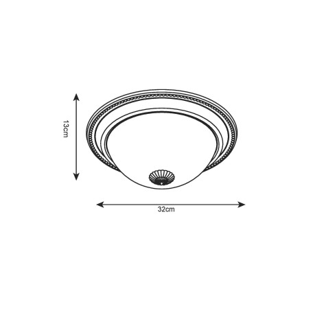 Схема с размерами Arte Lamp A1306PL-2AB