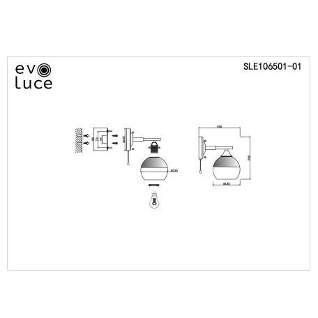 Схема с размерами Evoluce SLE106501-01