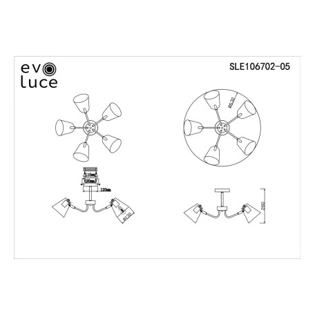 Схема с размерами Evoluce SLE106702-05