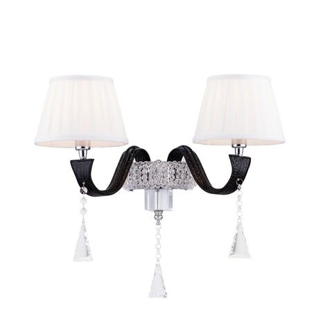 Бра Lucia Tucci Illuminazione Pelle Nerre W120.2, 2xE14x60W