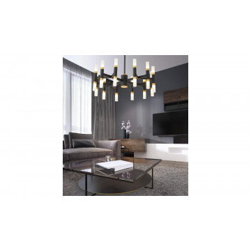 Подвесная люстра Lumina Deco Richmont LDP 6035-24 BK+GD, 24xG9x40W - миниатюра 3