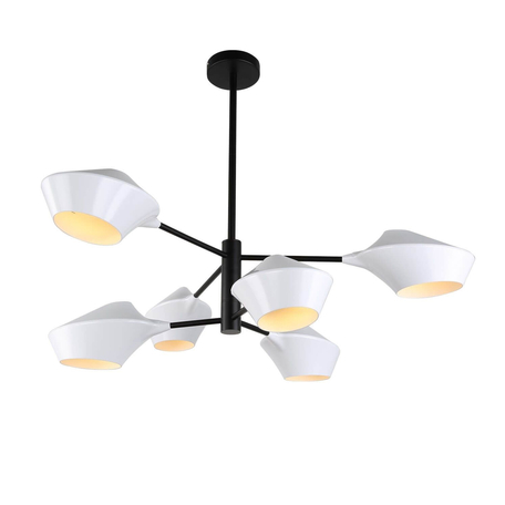 Подвесная люстра Lumina Deco Romina LDP 6037-6 WT+BK, 6xE14x40W