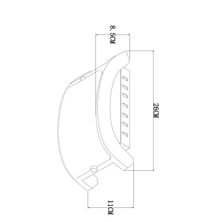 Схема с размерами Arte Lamp A6460AP-1BR