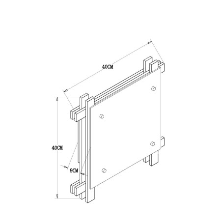 Схема с размерами Arte Lamp A6460PL-3BR