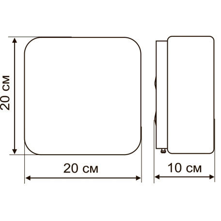 Схема с размерами Arte Lamp A7420PL-1WH