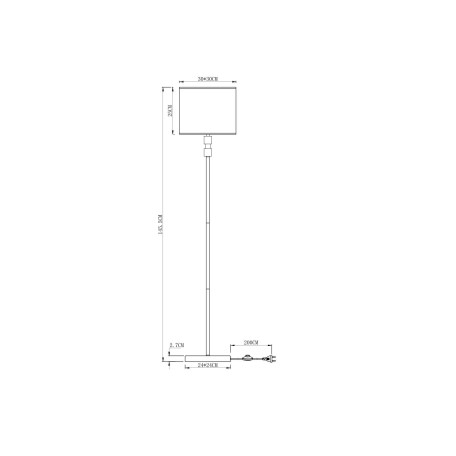 Схема с размерами Arte Lamp A5896PN-1CC