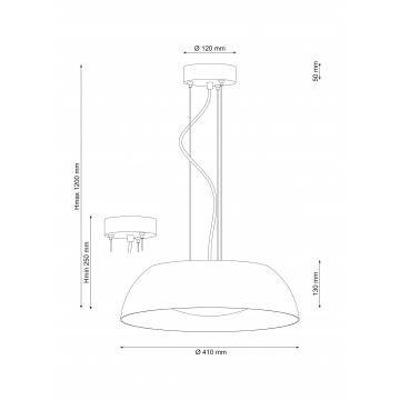 Схема с размерами Lucia Tucci Sia 850.400 bianco LED