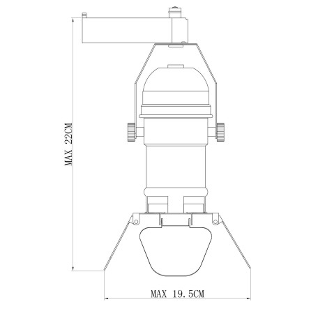 Схема с размерами Arte Lamp A5319PL-1BK