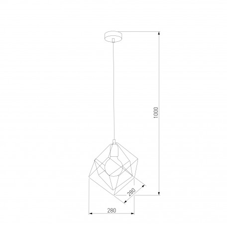 Схема с размерами TK Lighting 192 Alambre