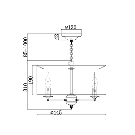 Схема с размерами Maytoni H007PL-04G