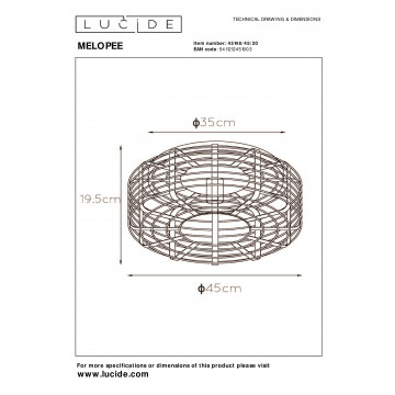 Схема с размерами Lucide 45148/45/30