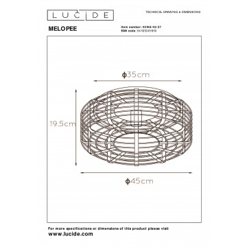 Схема с размерами Lucide 45148/45/37